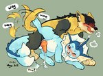 anal anal_penetration balls blush bodily_fluids boltund canid canine cum cum_on_ground cumshot dominant dominant_male duo eeveelution ejaculation erection feral feral_on_feral flipside generation_1_pokemon generation_8_pokemon genital_fluids genitals hands-free knot looking_pleasured male male/male male_penetrating mammal nintendo onomatopoeia open_mouth orgasm orgasm_face penetration penile penile_penetration penis penis_in_ass pokemon pokemon_(species) sex smile sound_effects submissive submissive_male tail text tongue tongue_out vaporeon