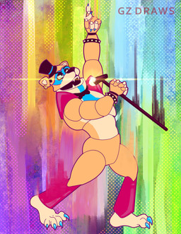 anthro black_bow_tie blue_nails blue_toenails bow_tie bracelet clothing colored_nails electronics eyebrows featureless_crotch feet gesture hand_gesture hat headgear headwear holding_microphone holding_object jewelry machine male microphone nails open_mouth pointing pointing_up solo spiked_bracelet spikes teeth text toenails toes top_hat jayzac five_nights_at_freddy's five_nights_at_freddy's:_security_breach scottgames steel_wool_studios glamrock_freddy animatronic bear mammal robot 2021 absurd_res english_text hi_res signature