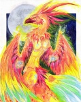 acrylic_painting_(artwork) anthro avian beak biped bird butt collaboration colored detailed_background european_mythology feather_hair feathered_wings feathers female fire flaming_feathers full_moon genitals greek_mythology green_body green_feathers looking_at_viewer looking_back moon mythological_avian mythological_bird mythological_creature mythological_firebird mythology night no_pupils novadragon nude orange_body orange_feathers outside painting_(artwork) phoenix portrait pseudo_hair pussy realistic_wings rear_view red_body red_feathers sky solo standing star starry_sky syrinoth three-quarter_portrait traditional_media_(artwork) wings yellow_body yellow_feathers