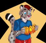 2017 5_fingers abstract_background anthro black_body black_fur blue_clothing blue_eyes blue_pupils blue_shirt blue_topwear clothed clothing digital_drawing_(artwork) digital_media_(artwork) felid fingers fur grey_body grey_fur hair jaguar male mammal markings multicolored_body multicolored_fur multicolored_tail pantherine pupils question_mark red_clothing red_hair red_underwear shirt simple_background snow_leopard solo spots spotted_body spotted_fur striped_markings striped_tail stripes tail tail_markings thedecisivepanda topwear underwear variun white_body white_fur