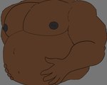 anthro belly big_belly brown_body brown_fur fur furry_body male moobs musclegut muscular navel nipples overweight overweight_anthro overweight_male pecs simple_background slightly_chubby slightly_chubby_anthro slightly_chubby_male solo theursine thick_nipples upper_body unknown_artist mammal hi_res