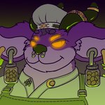 chef magic_user witch run_rabbit_bounce mythology canid canid_demon canine canis demon domestic_dog hellhound mammal mythological_canine mythological_creature 1:1 bust_portrait icon portrait