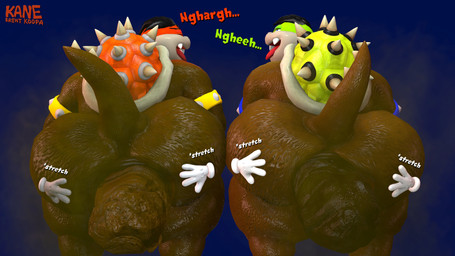 anthro anus balls belly big_butt butt clothing dialogue duo fart fart_cloud feces genitals gloves grabbing grope handwear huge_butt male male/male nude pecs penis pooping pooping_together rear_view relieved shell thick_thighs tongue tongue_out kanebrentkoopa mario_bros mythology nintendo fan_character kane_brent_koopa kaze_brent_koopa dragon dragon_koopa koopa mythological_creature mythological_scalie reptile scalie 16:9 3d_(artwork) 4k absurd_res digital_media_(artwork) hi_res source_filmmaker_(artwork) widescreen