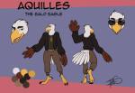 anthro male solo text freckles_(artist) war-bird aaron_(war-bird) accipitrid accipitriform avian bald_eagle bird eagle sea_eagle english_text hi_res model_sheet