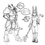 2013 armor badger clothed clothing dialog female lagomorph magic_user male mammal mustelid packmind plain_background rabbit silly text warrior weapon white_background
Rating: Safe
Score: 2
User: digiangel234
Date: February 02, 2014