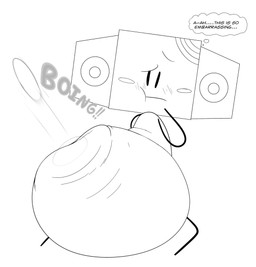 anthro ball big_butt blush bouncing_on_butt butt butt_ripple butt_ripples embarrassed huge_butt looking_back male monobutt motion_lines onomatopoeia simple_background solo sound_effects text thought_bubble white_background tepigfan101 mario_bros nintendo paper_mario buttboxer_(tepigfan101) boomboxer_(paper_mario) 2026 absurd_res digital_media_(artwork) english_text hi_res line_art monochrome