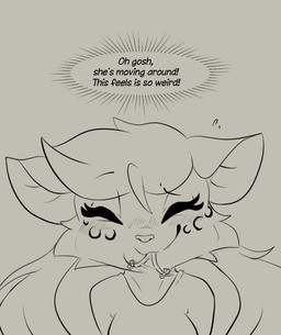 accessory anthro blush blush_lines bow_ribbon clothed clothed_anthro clothed_female clothing crop_top duo excited eyelashes female female/female flustered fully_clothed fully_clothed_anthro fully_clothed_female furgonomics happy inside_mouth larger_female ribbons shirt size_difference smaller_female smile tail tail_accessory tail_motion tail_ribbon tailwag text thought thought_bubble thoughts topwear twintails_(hairstyle) muhny chloe_(muhny) edie_(muhny) domestic_cat felid feline felis mammal mouse murid murine rodent english_text sketch