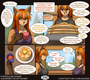 5_fingers anthro bangs beverage big_breasts biped black_clothing black_shirt black_topwear breasts close-up clothed clothing coffee coffee_mug colored_nails container cup dialogue duo female fingers food front_view fur furniture green_eyes hair heterochromia high-angle_view holding_container holding_cup holding_object inner_ear_fluff long_hair looking_at_another looking_at_viewer looking_away low-angle_view male nails open_mouth orange_hair pancake pink_nails plate purple_clothing purple_eyes purple_topwear shirt side_view sitting sleeveless_shirt solo speech_bubble table text topwear tuft white_sclera window iginger neon_genesis_evangelion shinji_holding_a_mug emili_(iginger) ginger_(iginger) domestic_cat felid feline felis mammal 2026 colored comic digital_drawing_(artwork) digital_media_(artwork) english_text hi_res meme multiple_scenes portrait shaded url brother_(lore) brother_and_sister_(lore) male_(lore) sibling_(lore) sister_(lore)