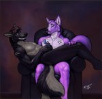 chair duo furniture love male male/male proposal surprise sunitai danny_(dannyboirocks) canid canine canis fox mammal wolf hi_res