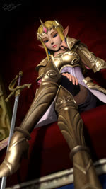 armor blinking blonde_hair blue_eyes boots chair clothed clothing crossed_legs crown dress female footwear furniture gauntlets gloves hair handwear headgear high_heeled_boots high_heels humanoid_pointy_ears looking_at_viewer melee_weapon not_furry pale_skin pauldron rapier sitting smile solo sword tapping_fingers throne throne_room weapon mrisaacgrim hyrule_warriors nintendo the_legend_of_zelda princess_zelda humanoid hylian 3d_(artwork) 9:16 animated digital_media_(artwork) hi_res high_framerate loop no_sound short_playtime signature source_filmmaker_(artwork) webm