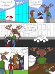 aircraft airplane airport anthro antlers baguette belt black_eyes bottomwear bread brown_body brown_dress_shirt brown_fur building car clothing collared_shirt denim denim_bottomwear denim_clothing dialogue different_colored_ears doorway dress_shirt female food footwear fur furniture green_clothing green_shirt green_topwear grey_body grey_fur horn jeans male orange_bottomwear orange_clothing orange_pants pants pink_tongue pretzel_(food) purple_clothing purple_shirt purple_topwear red_bottomwear red_clothing red_shirt red_shorts red_tank_top red_topwear road shirt shoes shorts sidewalk simple_background speech_bubble table tank_top text tongue topwear vehicle walking walking_cane whiskers white_body white_fur viewingtoast carlisle(viewingtoast) gulliver(viewingtoast) bovid caprine deer domestic_cat felid feline felis goat mammal moose new_world_deer 3:4 colored comic english_text german_text