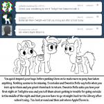 1:1 bitterplaguerat comic dialogue earth_pony english_text equid equine fan_character female feral friendship_is_magic fur greeting hasbro horn horse loki_(bitterplaguerat) mammal my_little_pony mythological_creature mythological_equine mythology pegasus pony scootaloo_(mlp) simple_background sweetie_belle_(mlp) text unicorn white_background wings