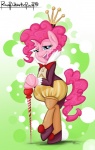 blue_eyes cane clothed clothing crown female fur hair headgear pink_body pink_fur pink_hair semi-anthro solo tail rawrcharlierawr disney friendship_is_magic hasbro my_little_pony wreck-it_ralph king_candy pinkie_pie_(mlp) earth_pony equid equine horse mammal pony crossover hi_res