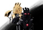 alternate_color armor black_body duo gold_body lego_brick machine mask mouthless multicolored_body not_furry red_eyes silver_body simple_background standing two_tone_body white_body yellow_eyes burns5 bionicle lego takanuva living_machine robot toa 2021 digital_drawing_(artwork) digital_media_(artwork) hi_res