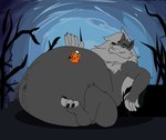 alejo_garci animatronic anthro bear belly belly_fur belly_hair belly_pat big_belly body_hair canid canine canis claws duo fangs finger_claws five_nights_at_freddy's five_nights_at_freddy's:_the_twisted_ones forest forest_background fur hair hairy_belly hi_res huge_belly lying machine male male/male male_pred male_prey mammal nature nature_background navel navel_outline night obese obese_male on_back overweight overweight_male paws plant robot satisfaction satisfied satisfied_look scott_cawthon scottgames sitting sitting_on_ground solo teeth toe_claws tree twisted_wolf_(fnaf) vore wolf
