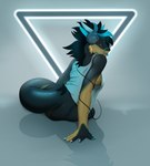 anthro backlighting barbel_(anatomy) biped black_arms black_body black_butt black_ears black_eyes black_face black_fingers black_fur black_hands black_headphones black_mane black_nose black_tail black_tuft blep blue_body blue_ears blue_flesh_whiskers blue_fur blue_glow blue_headphones blue_mane blue_pawpads blue_sclera blue_tongue blue_tuft bottomless bottomless_anthro bottomless_female breasts butt cheek_tuft claws clothed clothing curved_horn electronics facial_tuft female finger_claws fingerpads flesh_whiskers fur fur_tuft glowing glowing_ears glowing_mane half-closed_eyes head_tuft headphones horn light looking_back mane monotone_clothing monotone_flesh_whiskers monotone_horn monotone_shirt monotone_tank_top monotone_topwear multicolored_body multicolored_butt multicolored_ears multicolored_fur multicolored_mane multicolored_tuft narrowed_eyes pawpads pose prick_ears rear_view seductive shadow sharp_horn shirt shirt_only side_boob simple_background sitting smile smooth_horn solo tail tan_arms tan_body tan_butt tan_face tan_fingers tan_fur tan_hands tan_tail tan_tuft tank_top tank_top_only tongue tongue_out topwear topwear_only tuft two_tone_arms two_tone_body two_tone_butt two_tone_ears two_tone_face two_tone_fingers two_tone_fur two_tone_hands two_tone_headphones two_tone_mane two_tone_tail two_tone_tuft white_background white_claws white_clothing white_horn white_shirt white_tank_top white_topwear ishiru asian_mythology east_asian_mythology mythology maiora_(ra-meil) dragon eastern_dragon furred_dragon furred_scalie mythological_creature mythological_scalie scalie wingless_dragon 2021 digital_media_(artwork) full-length_portrait hi_res lighting pinup portrait