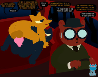 3_fingers accessory animal_genitalia animal_penis anthro balls blue_body blue_fur blush bodily_fluids brown_body brown_fur canine_genitalia canine_penis car clothed clothing cuckold dialogue driving erection eyewear feet female fingers fur gay_to_straight genitals glasses group hat headgear headwear inside_car inside_vehicle interspecies jacket male male/female markings necktie night nude on_model orientation_play paws penetration penis profanity red_eyes sex shirt sitting speech_bubble sweat sweatdrop talking_to_another text topwear vaginal vaginal_penetration vehicle vulva whisker_markings yellow_body yellow_fur grolarbearsins night_in_the_woods angus_delaney gregg_lee mae_borowski bear canid canine domestic_cat felid feline felis fox mammal 2020 absurd_res digital_drawing_(artwork) digital_media_(artwork) english_text hi_res