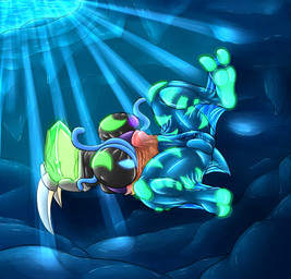 anthro anthro_prey big_breasts body_outline breasts clothing duo female feral feral_pred genitals helpless implied_fatal male male/female predator/prey soft_vore spread_legs spreading squirming swimwear tight_belly tight_bulges tight_suit transparent_belly trapped underwater unwilling_prey vaginal_bulge vore vulva water conditional_dnp samagthrav2 nintendo pokemon subnautica unknown_worlds_entertainment kiala_greninja bleeder_(subnautica) generation_6_pokemon greninja pokemon_(species) hi_res