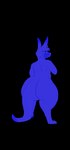 anthro blueberry_inflation jaydahroo male skittles_roo turning_blue kangaroo macropod mammal marsupial absurd_res hi_res