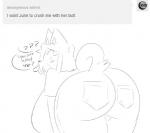 anthro big_breasts big_butt breasts butt dialogue female huge_breasts huge_butt mature_anthro mature_female solo text tumblr_ask wide_hips jinu june_(jinu) canid canine canis domestic_dog mammal shiba_inu spitz 2017 digital_drawing_(artwork) digital_media_(artwork) english_text