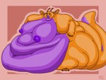 3_toes 4_fingers antennae_(anatomy) anthro areola belly big_belly big_breasts big_nipples biped blue_sclera breasts brown_eyelids claws eyelashes eyelids feet female fingers flabby_arms front_view glistening glistening_eyes huge_belly huge_breasts huge_hips huge_thighs hyper hyper_belly hyper_breasts hyper_hips hyper_thighs long_ears love_handles markings morbidly_obese morbidly_obese_anthro morbidly_obese_female multicolored_body multicolored_skin nipple_piercing nipples non-mammal_nipples nude nude_anthro nude_female obese obese_anthro obese_female orange_body orange_skin overweight overweight_anthro overweight_female piercing puffy_areola purple_areola purple_body purple_claws purple_nipples purple_skin red_eyes simple_background smile solo standing tail tail_markings thick_thighs three-quarter_view toe_claws toes two_tone_body two_tone_skin wide_hips batspid2 silla alien 2018 4:3 cel_shading digital_drawing_(artwork) digital_media_(artwork) full-length_portrait portrait shaded signature