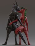 anthro anus balls black_body butt duo genitals hand_on_another's_butt hand_on_another's_tail hand_on_butt hand_on_tail looking_at_viewer looking_back looking_back_at_viewer male male/male nude red_body tail no-name-no-problem american_dragon:_jake_long disney european_mythology mythology dark_dragon_(american_dragon) jake_long dragon mythological_creature mythological_scalie scalie western_dragon 3d_(artwork) blender_(artwork) digital_media_(artwork) hi_res