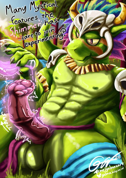 abs animal_genitalia animal_penis anthro balls bone bottomwear bottomwear_aside clothed clothing clothing_aside dialogue equine_genitalia equine_penis erection expansion feathers forest forest_background genital_expansion genitals gold_(metal) gold_jewelry growth horn jewelry jungle loincloth loincloth_aside loincloth_only looking_at_viewer magic male nature nature_background nipples outside penis penis_expansion plant potion presenting presenting_penis shimmering skull skull_accessory solo tail text topless transformation tree vein veiny_penis galma terraria shimmered_witch_doctor witch_doctor_(terraria) lihzahrd 2026 absurd_res english_text hi_res signature url