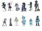 3_fingers antennae_(anatomy) anterior_nasal_aperture anthro big_breasts black_hair blue_body blue_skin bone breasts cleavage clothed clothing crown dress eyewear female fingers grey_body grey_hair grey_skin group hair hammer headgear legwear maul melee_weapon multi_arm multi_eye multi_limb nude princess royalty side_boob simple_background size_difference skeleton stockings thick_thighs tools under_boob weapon white_background tragicoman towergirls angel_princess arcane_princess assassin_princess cyclops_princess eldritch_princess insect_princess mermaid_princess mimic_princess mouse_princess ogre_princess skeleton_princess zombie_princess angel angel_humanoid animal_humanoid ant ant_queen arthropod equid fish human humanoid hymenopteran insect mammal marine mimic monster mouse murid murine ogre rodent undead digital_media_(artwork)