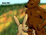 2007 anthro balls bear bojog chubby erection fellatio fur gay grass grizzly_bear hand_on_hip humanoid_penis interspecies lagomorph licking male navel nipples nude open_mouth oral oral_sex outside penis predator/prey_relations public rabbit sex sky standing tongue tongue_out uncut
Rating: Explicit
Score: 3
User: megadeth
Date: December 14, 2013