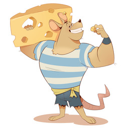 3_toes 4_fingers anthro bottomwear cheese clothing dairy_products feet fingers food male pirate shirt shorts solo standing toes toony topwear aanonoart pirats!_(emphasis_on_the_'rat') mammal murid murine rat rodent 2025 hi_res