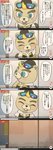 anthro blonde_hair blush buckteeth clothing eyewear freckles hair hat headgear headwear livestream male solo stream_chat sunglasses teeth text marugome_rs animal_crossing nintendo c.j._(animal_crossing) beaver mammal rodent absurd_res comic hi_res japanese_text partially_translated translation_check translation_request