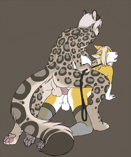 abs all_fours anal anal_penetration anthro backsack balls bdsm blonde_hair blush bondage bottomwear bound butt claws clothed clothing collar crossdressing dominant dominant_male duo erection eyes_closed feet femboy fluffy fluffy_tail fur genitals hair holding_leash holding_object interspecies leash leash_pull legwear long_hair male male/male male_penetrated male_penetrating male_penetrating_male nude open_mouth paws penetration penis perineum pink_nose sex simple_background skirt soles stockings submissive submissive_male tail underwear yellow_body yellow_fur accelo canid canine canis domestic_dog felid husky leopard mammal nordic_sled_dog pantherine snow_leopard spitz 2013 hi_res