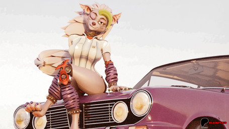 anthro argentina big_breasts breasts car clothed clothing female football_jersey looking_at_viewer machine solo vehicle blackterio mayosplash_(modeler) five_nights_at_freddy's five_nights_at_freddy's:_security_breach scottgames steel_wool_studios roxanne_wolf animatronic canid canine canis mammal robot wolf 16:9 2026 3d_(artwork) 4k absurd_res alternate_version_at_source blender_(artwork) blender_cycles_(artwork) digital_media_(artwork) hi_res widescreen