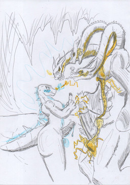 balls comparing femboy genitals glowing glowing_eyes male male/male nipples non-mammal_balls non-mammal_nipples size_difference sofn54 european_mythology godzilla_(series) mythology toho king_ghidorah dragon ghidorah_(species) humanoid kaiju lizard mythological_creature mythological_scalie reptile scalie western_dragon hi_res
