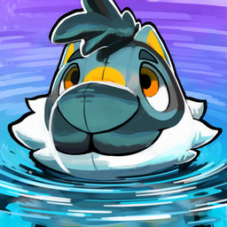 ambiguous_gender anthro biped inflatable latex partially_submerged solo toony water sexotheque kirov_(kirovwuff) animate_inanimate canid canine canis living_inflatable mammal wolf 1:1 2025 digital_media_(artwork) hi_res icon