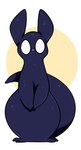 ambiguous_gender black_body black_ears black_tail empty_eyes feral front_view looking_at_viewer simple_background solo tail white_eyes bloominglynx rain_world videocult watcher_(rain_world) felid gastropod hybrid mammal mollusk slug hi_res