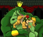 adult_on_young age_difference anal anthro bracelet crown curtains duo fellatio green_body hair headgear jewelry male male/male ominous_background oral penile red_hair rimming sex yellow_body young young_anthro thedevilslettuce mario_bros nintendo bowser_jr. king_tangu crocodile crocodilian reptile scalie absurd_res hi_res