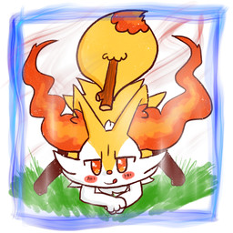 3_fingers 3_toes all_fours ambiguous_anthro ambiguous_gender anthro arm_tuft ass_up biped black_body blush border cheek_tuft chest_tuft closed_smile dipstick_tail facial_tuft feet fingers front_view fur grass hip_tuft inner_ear_fluff licking licking_lips looking_at_viewer markings mouth_closed multicolored_body multicolored_fur no_pupils nude_ambiguous nude_anthro object_in_tail orange_body orange_eyes orange_fur orange_inner_ear_fluff orange_nose orange_tail_tip outside plant pointy_ears prick_ears shoulder_tuft simple_background smile solo stick stick_in_tail tail tail_markings toes tongue tongue_out tuft two_tone_tail white_background white_body white_border white_fur yellow_body yellow_fur yellow_tail annyui0611 nintendo pokemon braixen canid generation_6_pokemon mammal pokemon_(species) 1:1 2021 cel_shading colored digital_drawing_(artwork) digital_media_(artwork) full-length_portrait hi_res japanese_description portrait shaded translated_description
