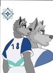 clothing male soccer_uniform solo sportswear uniform atsuya_09 inazuma_eleven_(series) cooper_estevez canid canine canis mammal wolf hi_res