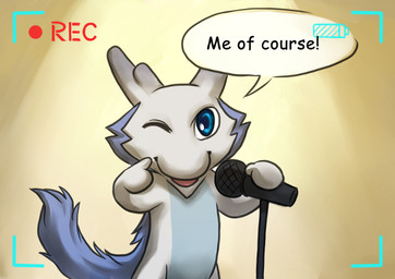 anthro blue_eyes blue_hair camera_view dialogue fur hair looking_at_viewer male one_eye_closed recording smile solo speech_bubble tail text wink jc_(artist) asian_mythology dragonbros east_asian_mythology mythology silvvy dragon eastern_dragon furred_dragon furred_scalie mythological_creature mythological_scalie scalie 2013 english_text