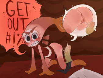 after_masturbation all_fours angry anus bed blush bodily_fluids bottomwear bottomwear_down clothed clothing crossgender dildo dress embarrassed female flat_chested furniture genital_fluids genitals gradient_body head_tail inside looking_at_viewer mtf_crossgender nude partially_clothed pillow pink_body pose sex_toy shorts shorts_down solo sweat vaginal_fluids vaginal_fluids_on_dildo vulva yelling kislix blushcrunch_studio dandy's_world roblox shrimpo_(dandy's_world) animal_humanoid aquatic aquatic_humanoid arthropod arthropod_humanoid crustacean crustacean_humanoid humanoid robloxian shrimp shrimp_humanoid toon_(dandy's_world) absurd_res hi_res pinup