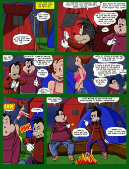 anthro comic dialogue disney english_text female goof_troop male mature_anthro mature_female max_goof pandora's_box peg_pete pj_(goof_troop) text young young_anthro young_male