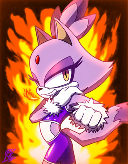 anthro athletic_wear bottomwear bra breath_powers clothing elemental_manipulation empty_eyes evil_grin eye_bags female fire fire_background fire_breathing fire_manipulation flat_chested forehead_gem gem gloves grin gym_bottomwear gym_shorts hair handwear hypnosis mind_control pupils purple_body shorts shoulder_grab slit_pupils smile solo sports_bra stretching tail tied_hair underwear white_clothing white_gloves white_handwear yellow_eyes ruckuss sega sonic_the_hedgehog_(series) blaze_the_cat domestic_cat felid feline felis mammal absurd_res hi_res