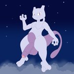 2_toes 3_fingers angry anthro balls big_balls big_penis cloud feet fingers flaccid floating foreskin genitals huge_balls huge_penis looking_at_viewer male night penis pink_body purple_body purple_eyes sky solo star toes kamek_sans nintendo pokemon generation_1_pokemon legendary_pokemon mewtwo pokemon_(species) hi_res