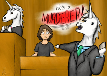 accusation ambiguous_gender angry anthro biped black_clothing black_eyes black_shirt black_t-shirt black_tie_(suit) black_topwear brown_hair clothed clothed_ambiguous clothed_anthro clothing court courtroom crime dialogue exclamation_point fully_clothed fully_clothed_ambiguous fully_clothed_anthro fur gesture glance green_necktie group guilty hair hand_gesture head_horn hoof_hands hooves horn humor inside male male_adolescent mane murderer necktie pointing pointing_at_another red_necktie shirt suit t-shirt text topwear trial trio white_body white_fur white_mane white_sclera wide_eyed worried worried_face worried_look yelling robert_winchester mythology siblings_(series) johny_winchester equid equine human mammal mythological_creature mythological_equine unicorn 2009 colored digital_drawing_(artwork) digital_media_(artwork) english_text shaded sketch