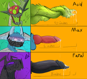 2_penises animal_genitalia animal_penis anthro autofrottage balls black_penis blush bodily_fluids chart crotch_shot cum dripping erection genital_fluids genitals green_penis group heart_symbol knot leaking_cum machine male masturbation multi_genitalia multi_penis orange_background outline penile penile_masturbation penile_spines penis penis_chart prehensile_penis side_view simple_background tapering_penis trio acid_(artist) penis_lineup acid_(acid) fatal_(acid) max_blue humanoid robot undead zombie bust_portrait digital_media_(artwork) headshot_portrait hi_res portrait sketch