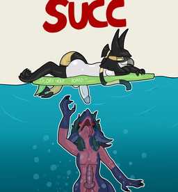 ball balls board bubble erection femboy genitals glory_hole humanoid_genitalia humanoid_penis interspecies jaws knot male male/male non-mammal_ears non-mammal_hair parody penis poster tail teeth text tongue underwater water shizameakanzatsu jaws_(film) universal_studios ronin_(xfr) aquatic avian bird devilshark_(xfr) fish nevrean shark absurd_res english_description english_text hi_res