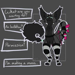 accessory anthro big_ears bodily_fluids clitoral_hood clitoris clothing dialogue dildo dripping dripping_vulva featureless_chest female flat_chested fluffy fluffy_tail fur furgonomics garter_belt garter_straps genital_fluids genitals grey_background hands_behind_head inner_ear_fluff inviting jewelry leaking legwear lingerie looking_at_viewer lube lube_bottle mostly_nude paws penetration pose pussy_juice_leaking ring sex_toy sex_toy_in_vagina sex_toy_insertion simple_background solo standing stockings tail tail_accessory tail_jewelry tail_ring tail_strap teasing teasing_viewer text text_box thick_tail thick_thighs tissue_box tuft vaginal vaginal_fluid_drip vaginal_fluids vaginal_fluids_on_vulva vaginal_penetration vibrator vibrator_in_vagina vulva floofychi mythology floofychi_(floofychi) dragon furred_dragon furred_scalie mythological_creature mythological_scalie scalie 1:1 english_text hi_res pinup