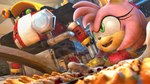 :d ambiguous_gender anthro clothed clothing duo eyelashes female food gesture gloves green_eyes hair hand_gesture handwear inside machine open_mouth open_smile pastry pink_hair pointing pretzel_(food) smile snow teeth tongue topwear voui sega sonic_adventure sonic_the_hedgehog_(series) amy_rose e-102_gamma e-series eulipotyphlan hedgehog mammal robot 16:9 2021 3d_(artwork) 4k absurd_res digital_media_(artwork) hi_res source_filmmaker_(artwork) widescreen