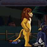 animal_genitalia anthro balls blush cloaca cloacal cloacal_masturbation dialogue duo enjoying field first_person_view genitals male male/male masturbation moon night nude outside sheath zoom_in lawealewd breath_of_the_wild disney nintendo the_legend_of_zelda the_lion_king fan_character revali zilvus avian felid feline lion mammal pantherine rito animated digital_media_(artwork) hi_res pixel_(artwork) pixel_animation webm